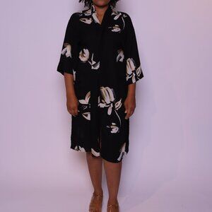 A New Day | OSFA Black Flowered Kimono